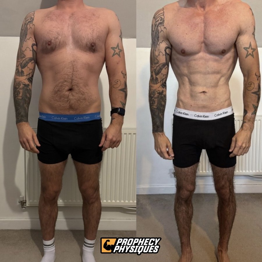 Josh, before and after